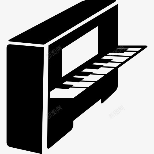 钢琴的侧面图标png_新图网 https://ixintu.com 乐器 钢琴 钢琴的剪影 音乐