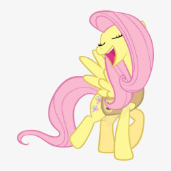 黄色小马开心的粉红小马高清图片