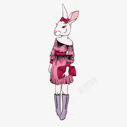 露肩设计露肩的性感兔女士高清图片
