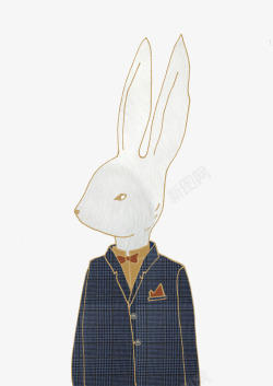 卡通插画兔子素材