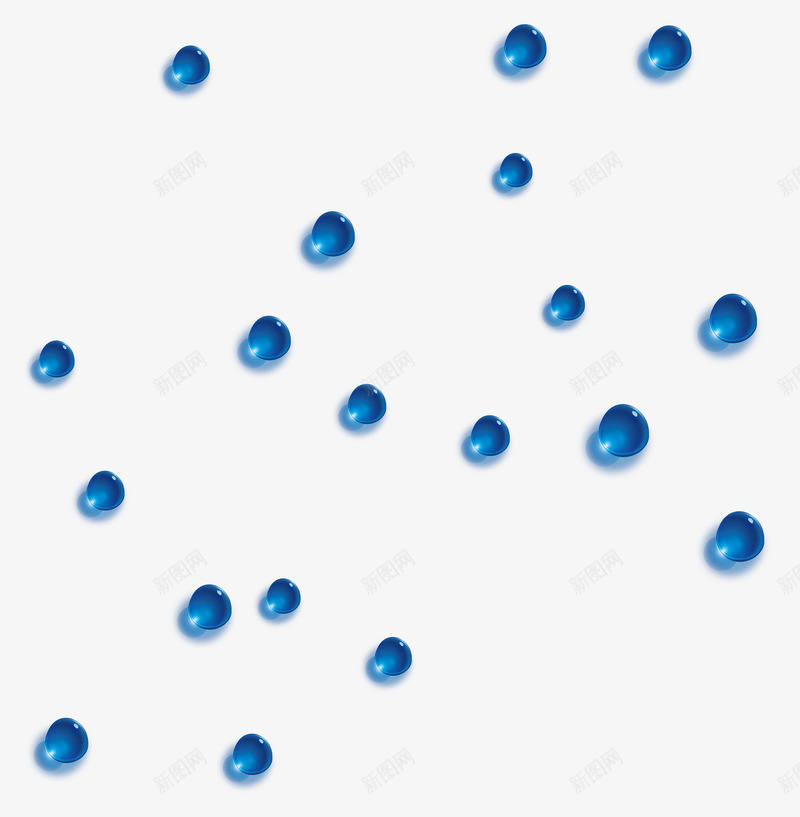 蓝色水珠png免抠素材_新图网 https://ixintu.com 水滴 水珠 水珠矢量图 水素材