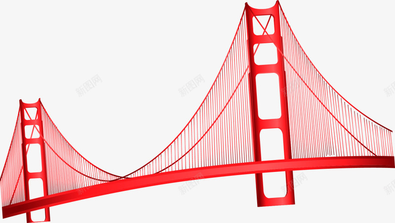 创意红色大桥png免抠素材_新图网 https://ixintu.com 创意大桥 唯美大桥 小清新 水彩 红色大桥 红色线条