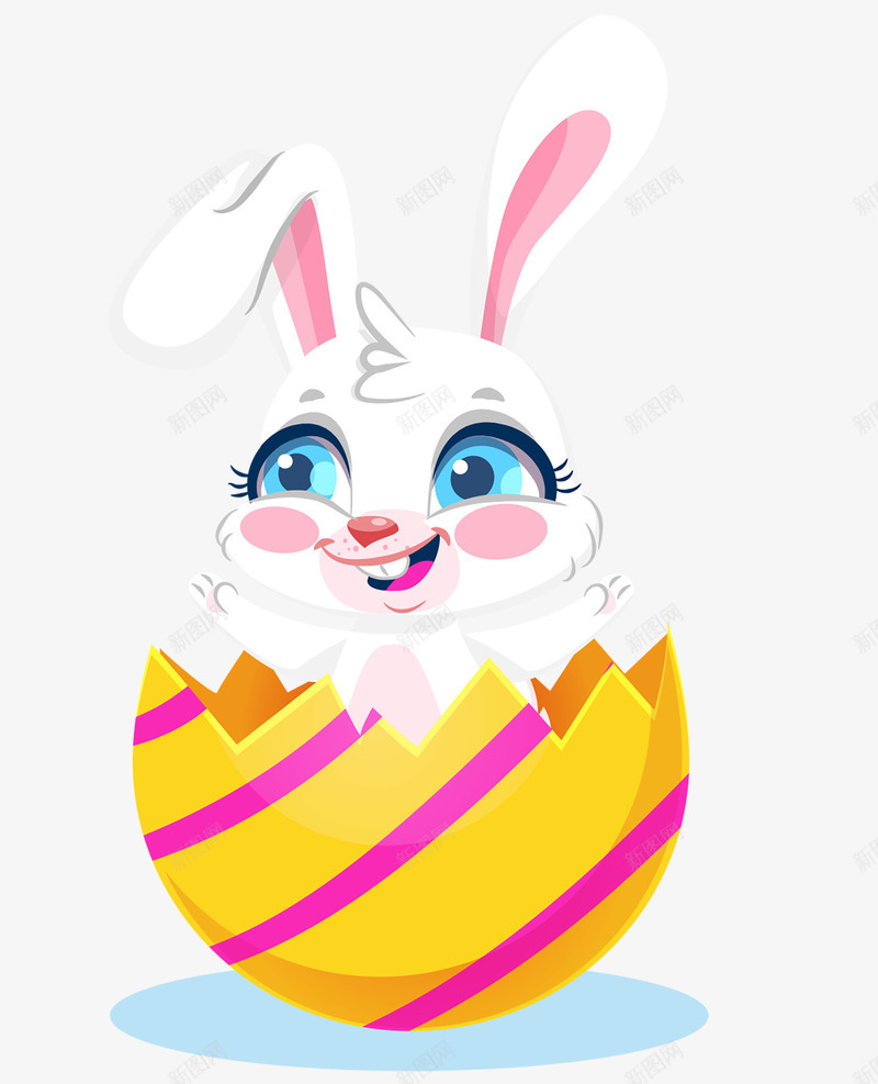复活节卡通兔子和彩蛋psd免抠素材_新图网 https://ixintu.com 兔子 卡通兔子 复活节广告 小兔子 小动物 彩蛋 节日