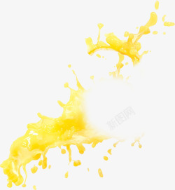 黄色卡通水滴液体素材