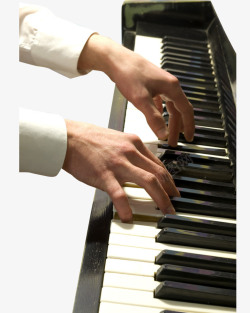钢琴免扣图弹钢琴手势教学图高清图片