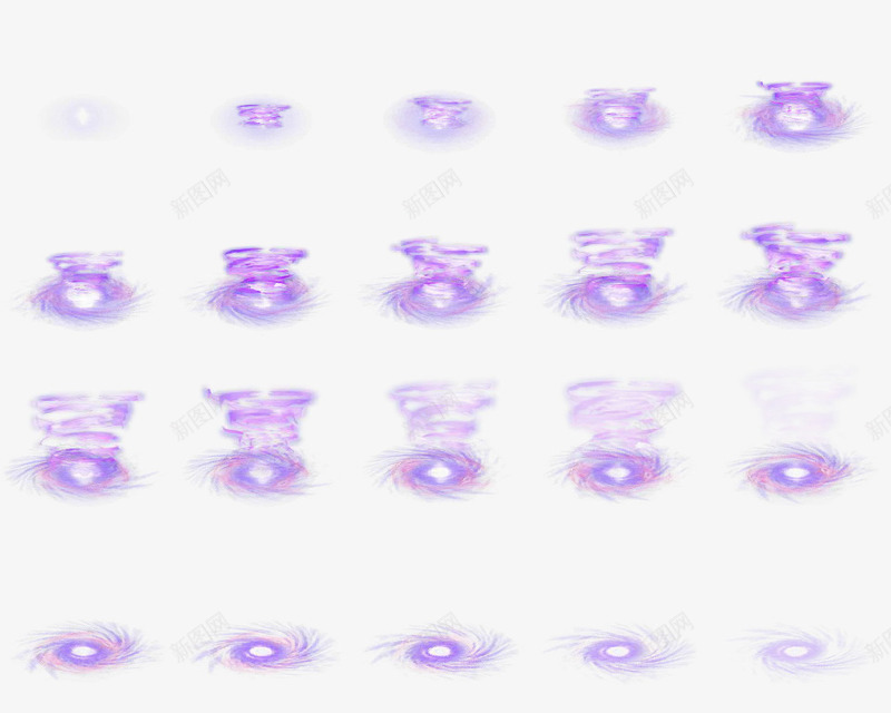 紫色龙卷风攻击特效合成png免抠素材_新图网 https://ixintu.com 一组图片 动画 帧 暴风吸入特效 爆炸