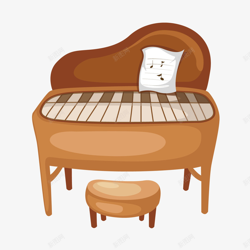 乐器矢量图ai免抠素材_新图网 https://ixintu.com 乐器 卡通 演奏 表演 钢琴 音乐 矢量图