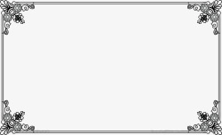 黑花纹字框黑色花边字框高清图片