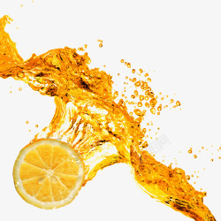 浸入橙汁高清图片