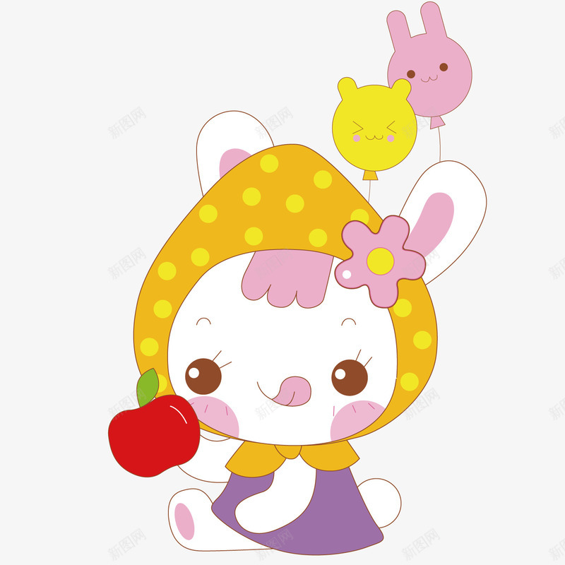 可爱兔兔png免抠素材_新图网 https://ixintu.com 兔子 卡通 可爱