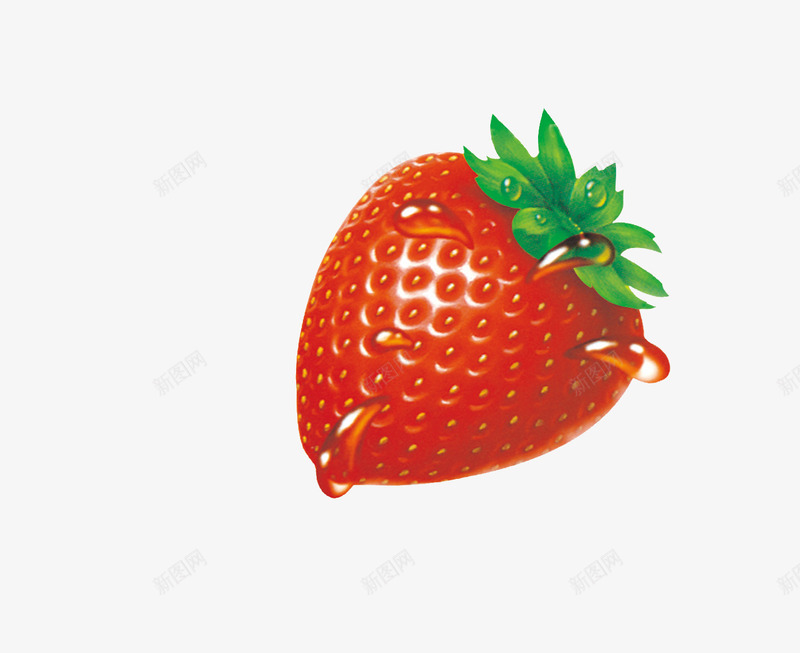 一颗草莓png免抠素材_新图网 https://ixintu.com 新鲜草莓 有水滴的草莓 红色草莓