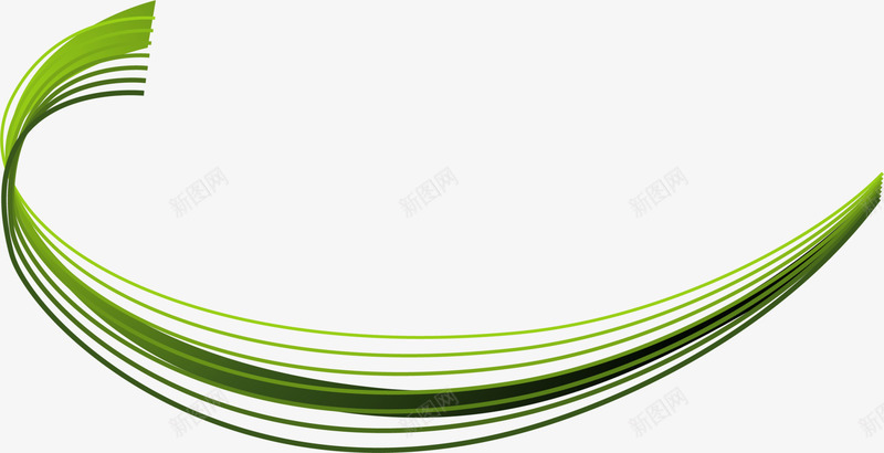手绘绿色弧线线条png免抠素材_新图网 https://ixintu.com 小清新 手绘弧线 水彩 简约 绿色弧线 绿色线条