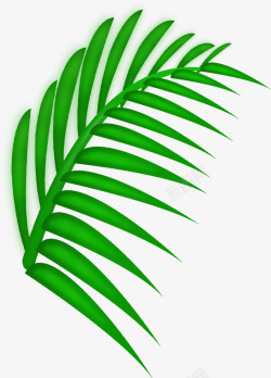 绿色手绘植物树叶特效素材