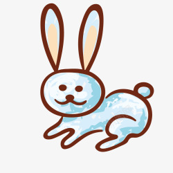 儿童画兔子素材