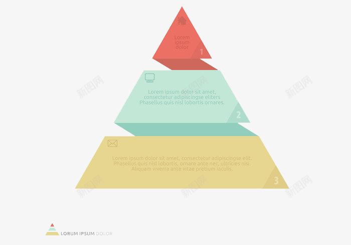 商务风的金字塔png免抠素材_新图网 https://ixintu.com 分层 分类 类别 金字塔