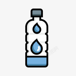 蓝色瓶盖的胶水一瓶饮料高清图片
