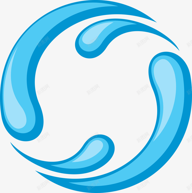 旋转蓝色卡通水滴png免抠素材_新图网 https://ixintu.com 光泽 冰水 旋转 旋转液体 水 水滴 蓝色 蓝色冰水 蓝色水滴