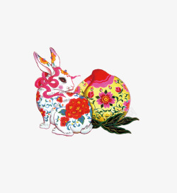 吉祥兔春节素材传统兔元素高清图片