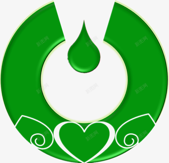 圆形水滴绿色翡翠图标png_新图网 https://ixintu.com logo 图标 圆形 标志 水滴 符号 绿色 翡翠 翡翠logo