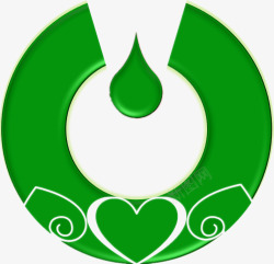翡翠logo圆形水滴绿色翡翠图标高清图片