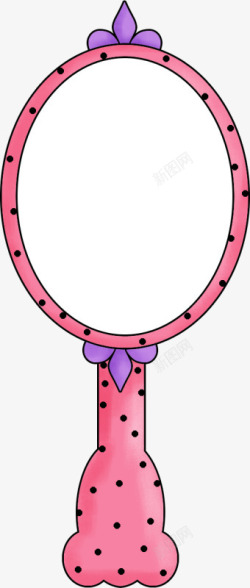 卡通粉红色镜子素材