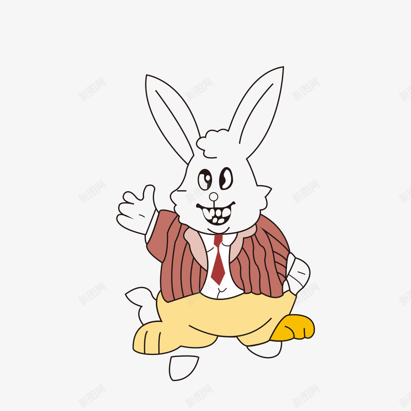 小兔子穿衣服图png免抠素材_新图网 https://ixintu.com 兔子 动漫 动物 卡通 衣服