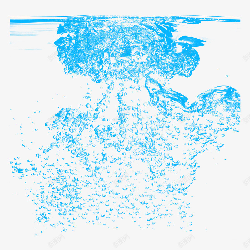 喷泉png免抠素材_新图网 https://ixintu.com 化妆品 水滴 蓝色 透明