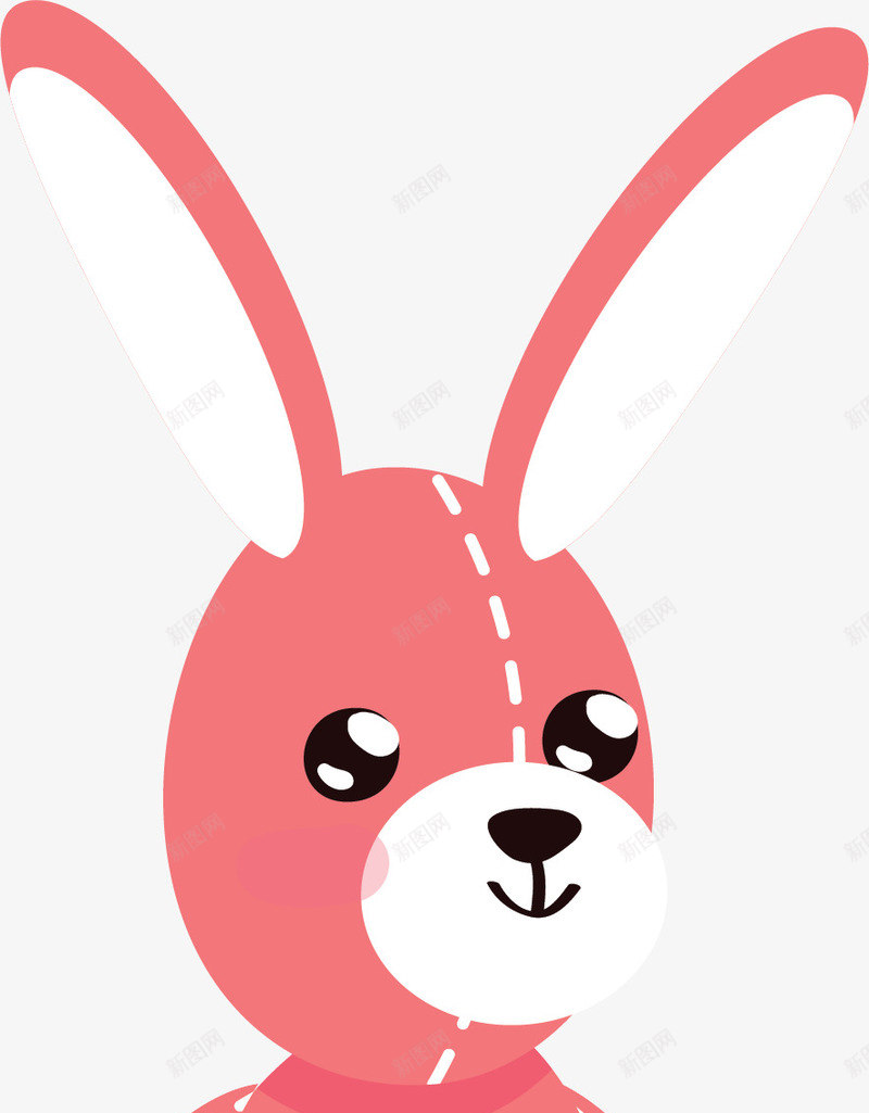 粉色兔子可爱玩偶矢量图ai免抠素材_新图网 https://ixintu.com 兔子娃娃 兔子玩偶 娃娃 玩偶 矢量png 粉色兔子 矢量图
