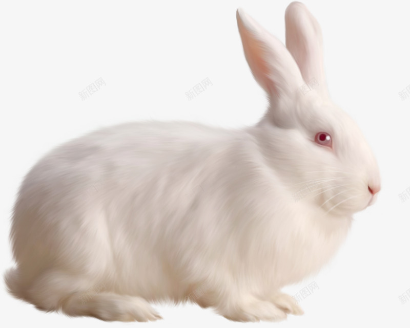 白色动物小兔子png免抠素材_新图网 https://ixintu.com 兔子 动物 毛茸茸 白色