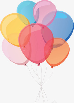 节日免扣素材粉红透明节日气球矢量图高清图片