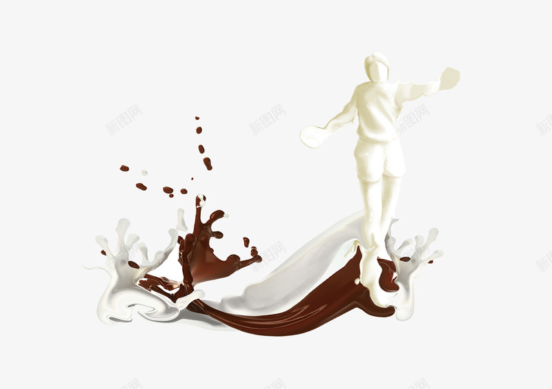 牛奶png免抠素材_新图网 https://ixintu.com 人物 创意 吃货 夹心 巧克力 牛奶 特效 零食