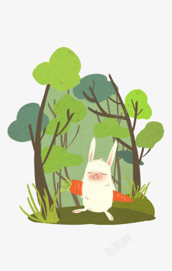 森林小兔子素材