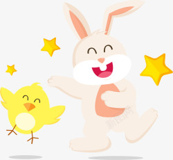 复活节的小鸡生肖鸡生肖兔高清图片