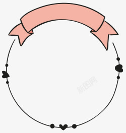 彩带花环素材
