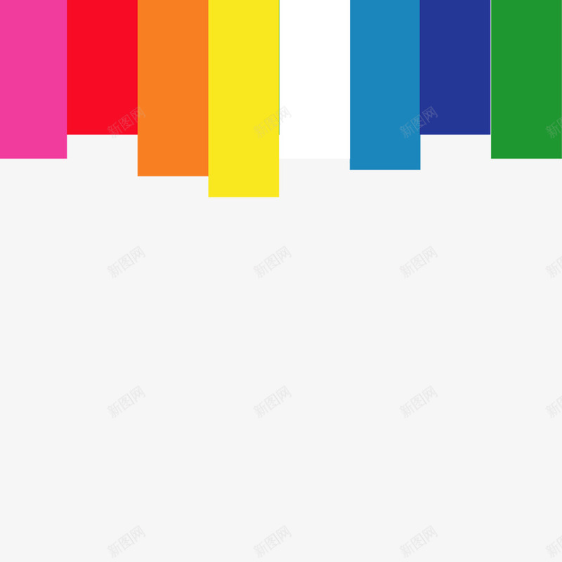 彩色竖条png免抠素材_新图网 https://ixintu.com 彩色 竖条 绚丽 长方形