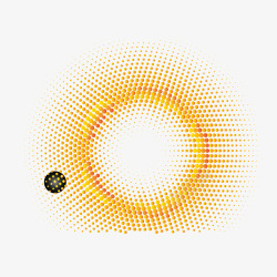 黄色光点装饰图案素材