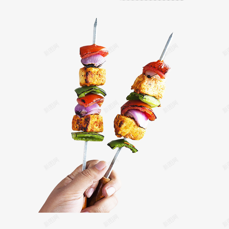 蔬菜烤串食物图标psd_新图网 https://ixintu.com 图标 平面 手势 肉串 蔬菜 设计 豆腐 食物