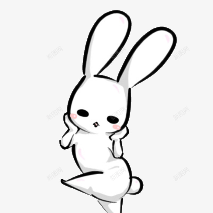 萌兔png免抠素材_新图网 https://ixintu.com 兔子 可爱小白兔 白兔