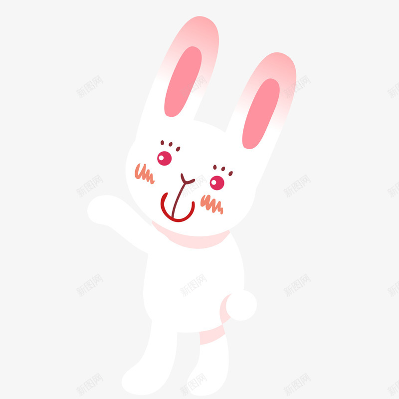 卡通可爱的小白兔矢量图ai免抠素材_新图网 https://ixintu.com 兔子 动物设计 卡通 可爱 小白兔 矢量图
