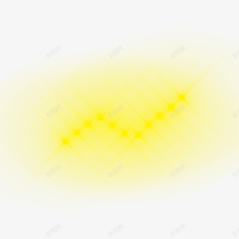 黄色十字光光点效果图案png免抠素材_新图网 https://ixintu.com 十字光 图案 效果 特效 背景 装饰 闪烁 黄色
