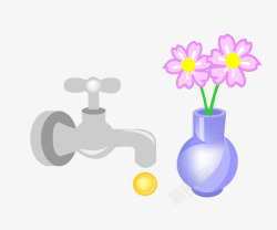 水滴花瓶水笼头高清图片