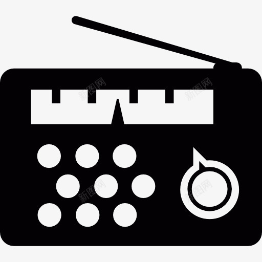收音机的模拟调谐器图标png_新图网 https://ixintu.com 声音 工具和用具 收音机调谐器 音乐