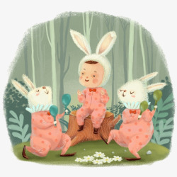 三只兔子三只兔子高清图片