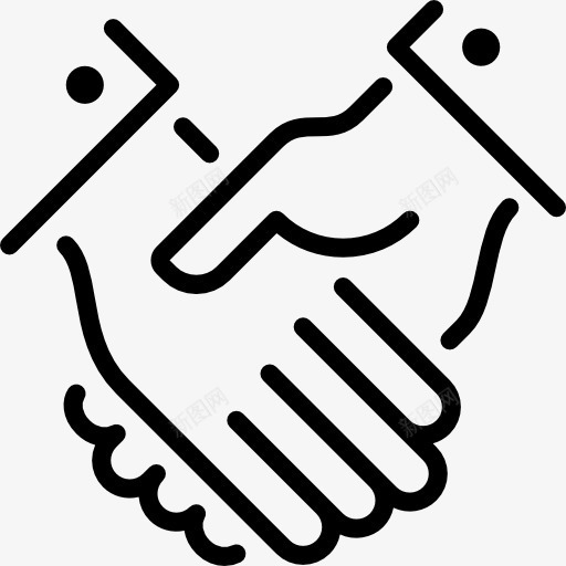 握手图标png_新图网 https://ixintu.com 业务 互利 协议 合作 商业和金融 手势 手和手势 握手