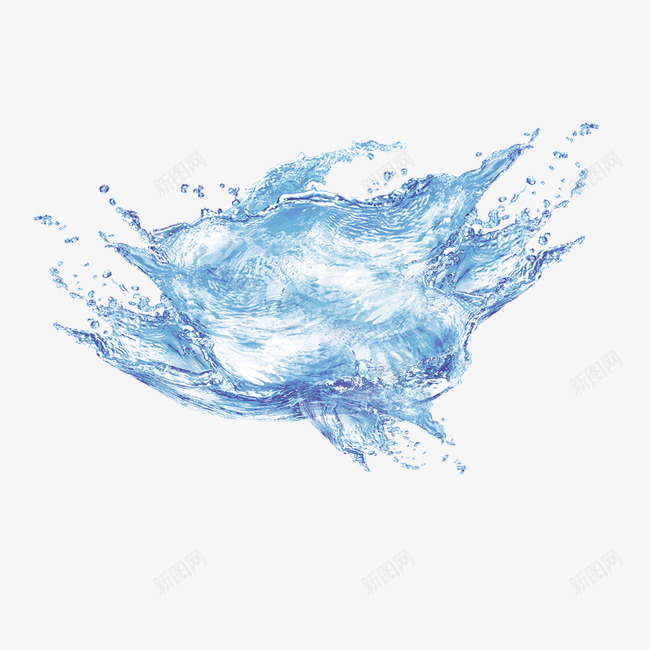 蓝色水珠水浪元素png免抠素材_新图网 https://ixintu.com 水浪 水珠 蓝色