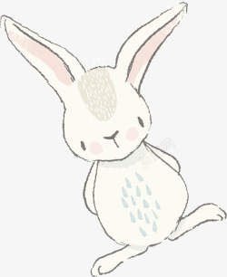 蓝眼珠可爱的长耳朵的小兔子矢量图高清图片