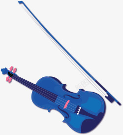 蓝色音乐节小提琴矢量图素材