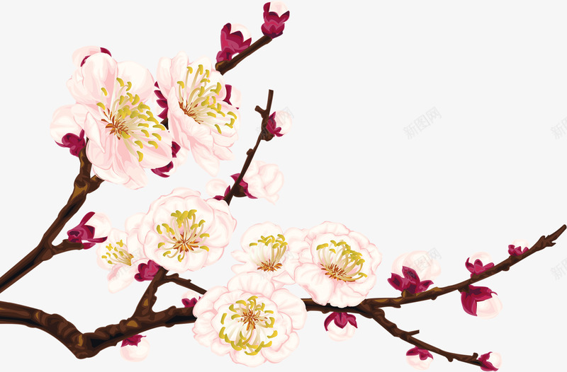 手绘粉色花朵分层卡通png免抠素材_新图网 https://ixintu.com 分层 卡通 粉色 花朵