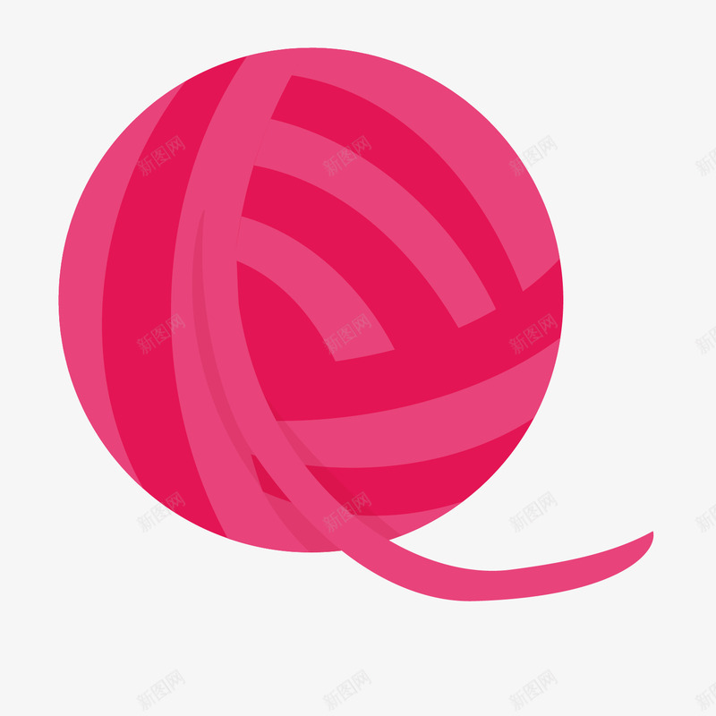 红色毛线球png免抠素材_新图网 https://ixintu.com 圆形 毛线 球 粉红色