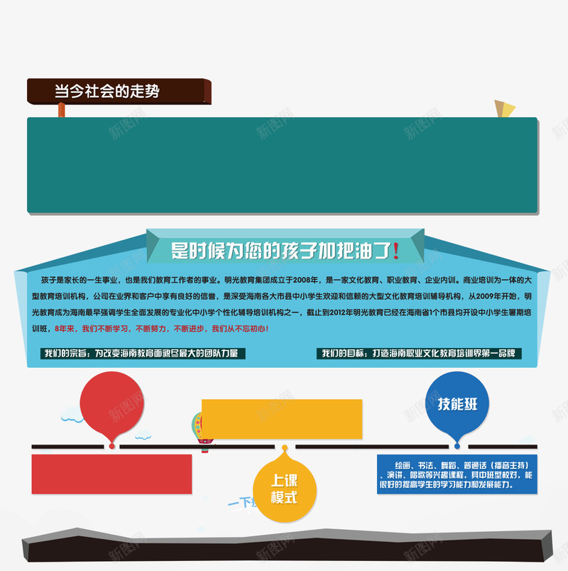 招生海报背景png免抠素材_新图网 https://ixintu.com psd分层 卡通 培训 招生 教育 海报 蓝色 辅导班